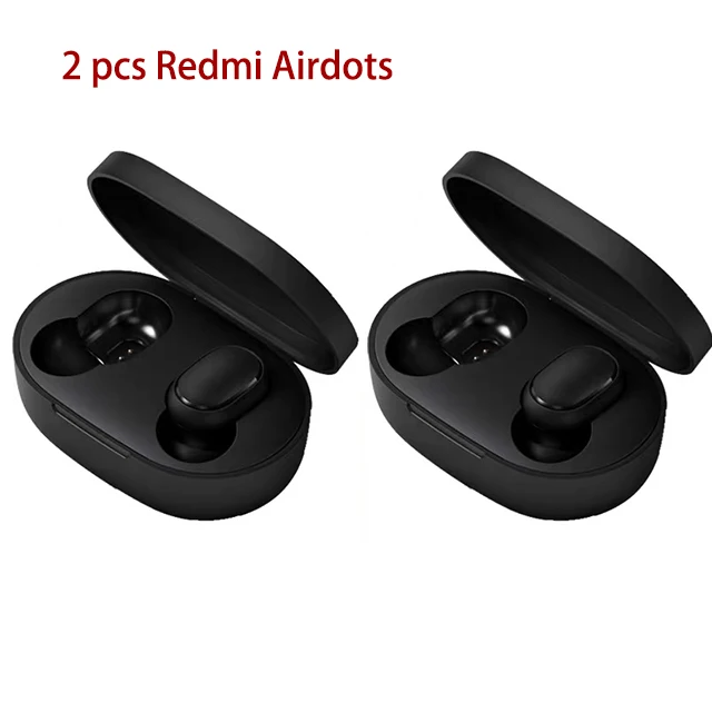 2 pcs Airdots Xiaomi Redmi Airdots TWS Bluetooth наушники стерео бас BT 5,0 Eeadphones с микрофоном Handsfree Наушники управление AI - Цвет: 2 pcs Airdots