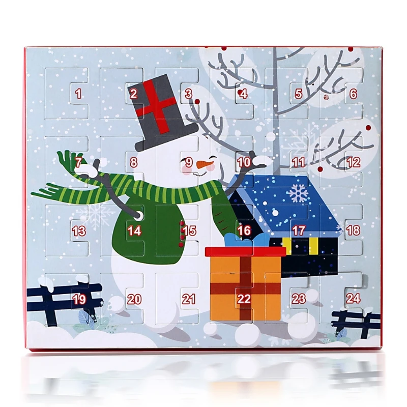 

Christmas Advent 24 Days Countdown Calendar Charming DIY Bracelet Beads Set Creative Christmas Ornament Gift Box for DXAD