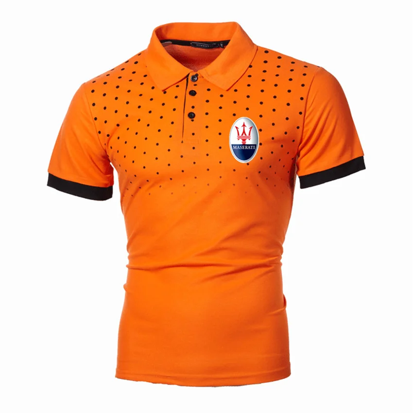 

2021 Summer New Maserati Electric Car Logo Men 3D Polo Shirt Men Fashion Street Lapel Short Sleeve T-shirt European Size S 5XL