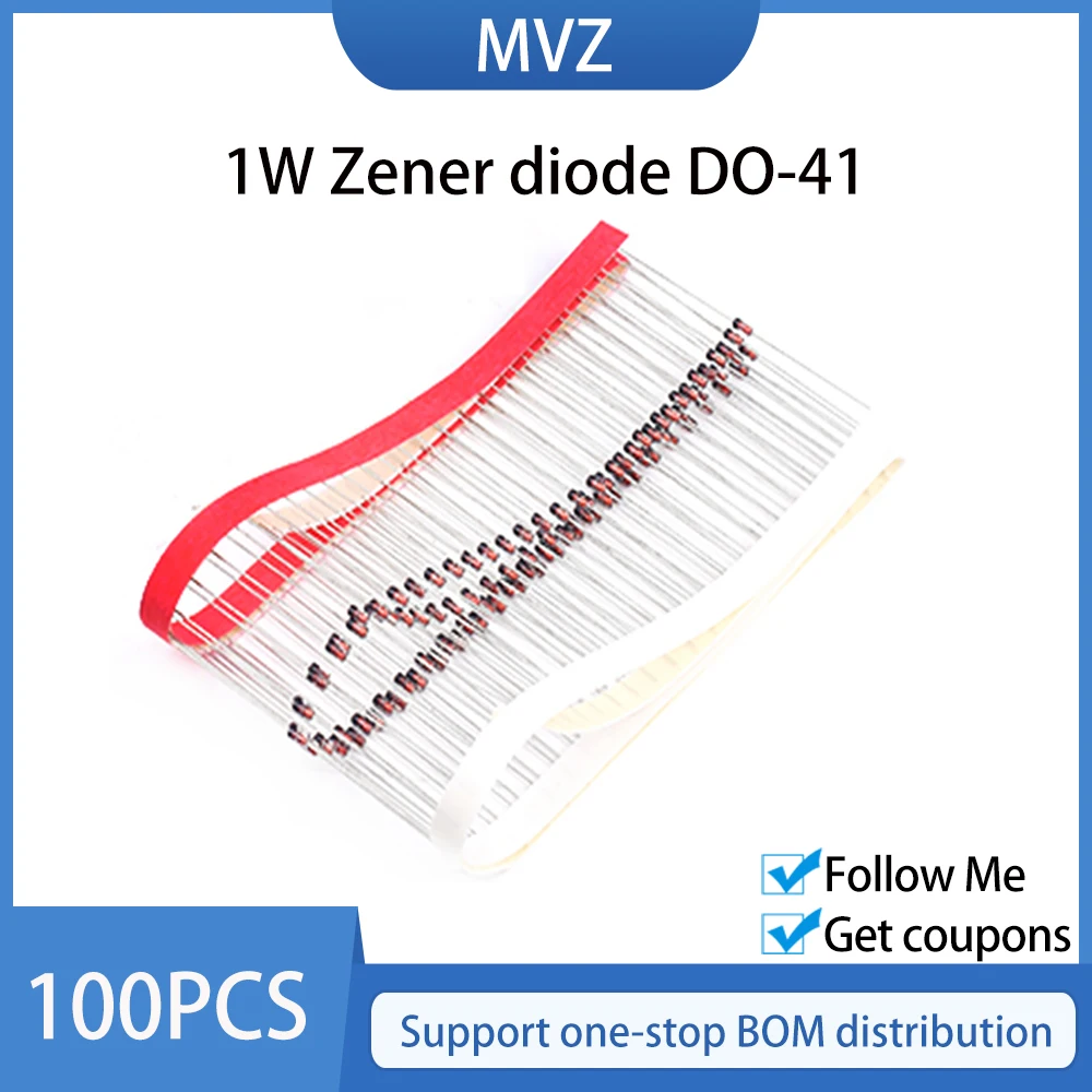 Диод Зенера 1N4736A 6V8 1N4737A 7V5 1N4738A 8V2 1N4739A 9V1 1N4740A 10 в 1N4741A 11 1N4742A 12 В 1N4743A 13 1N4744 15 100 шт. |