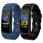 Смарт-браслет 115plus с цветным экраном, спортивный фитнес-трекер, пульсометр, артериальное давление, водонепроницаемый смарт-браслет для IOS и Android