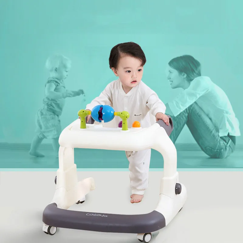 Baby Walker with Music Hand Push Baby Can Take A Ride Multifunctional Anti-rollover Walker Balance Bike