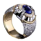 Винтажное обручальное кольцо с кристаллом и камнем, обручальные кольца для мужчин с овальным цирконием, обручальное мужское кольцо