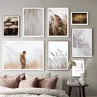 Трав Рид зеленое растение гриб текстура Цитата скандинавский постер настенный художественный Принт Холст Картина настенные картины для декора гостиной