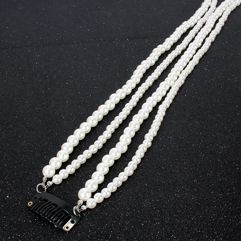 Женская заколка для волос Элегантная плетеная с искусственным жемчугом и