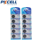 Кнопочные батареи PKCELL CR2032 2032 3 в, 10 шт., BR2032 DL2032 ECR2032, неперезаряжаемые батареи 3 в LiMnO2, кнопочные элементы питания