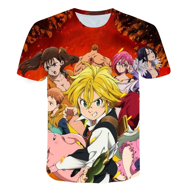 

Seven Deadly Sins 3D Printed Graphic Children T-shirt Japan Anime Pattern Popular Summer Short Sleeve Round Neck Kids Clothes