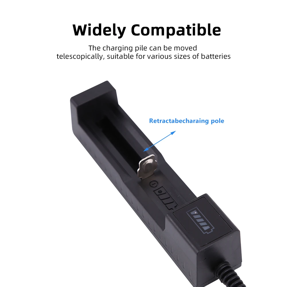 Универсальное зарядное устройство 18650 умное с USB для перезаряжаемого литиевого