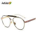 JackJad 2020 Модные Винтажные круглые металлические простые очки Брендовые дизайнерские трехцветные полосатые очки Oculos De Grau BT117