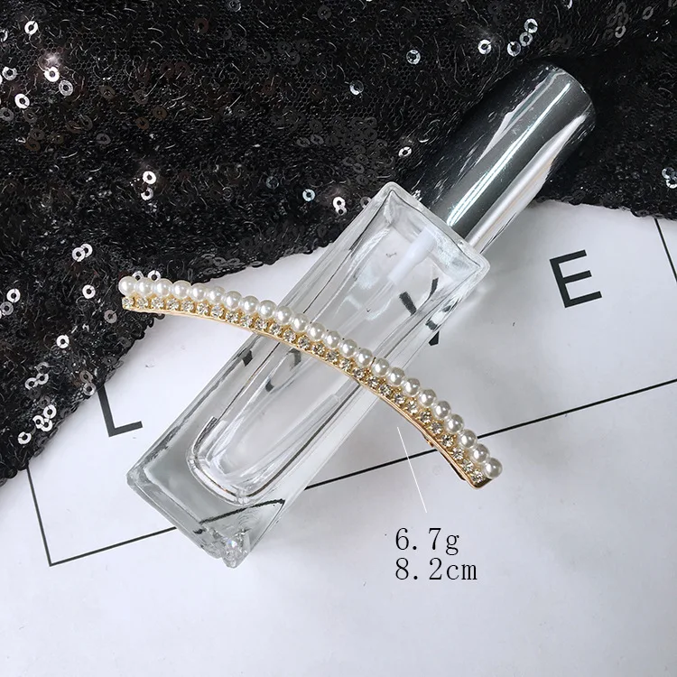 2019 New Korean Fashion Retro Sweet Wild Curved Imitation Pearl Crystal Word Clip Hairpin Hot Hair Accessories Wholesale | Украшения и