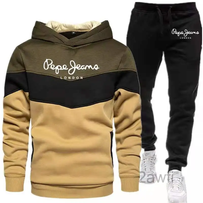 

Tracksuit men fashion Hoodie suit brand print autumn casual Hoodie+pants men suit sports two piece Men Clothes Sportswear Set