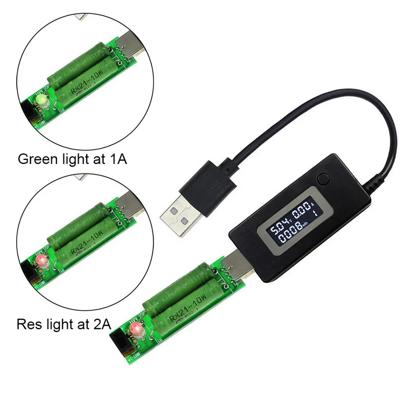 1 шт. Usb Тестер измеритель мощности Цифровой вольтметр ЖК USB тестер напряжения