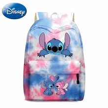 Disney Genuine Backpacks Lilo & Stitch Teenager Cartoon Large Capacity Cute Printing School Bag Fashion Women Travel Bag Gifts