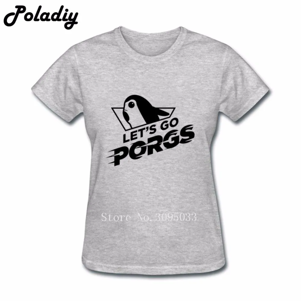 Let's Go Porgs футболка Звездные войны животные порг Женская XXL с круглым вырезом