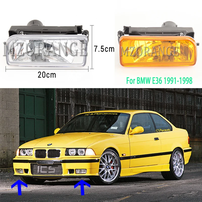 Туман светильник s головной для bmw e36 1992 1998 переднего бампера Противотуманные огни