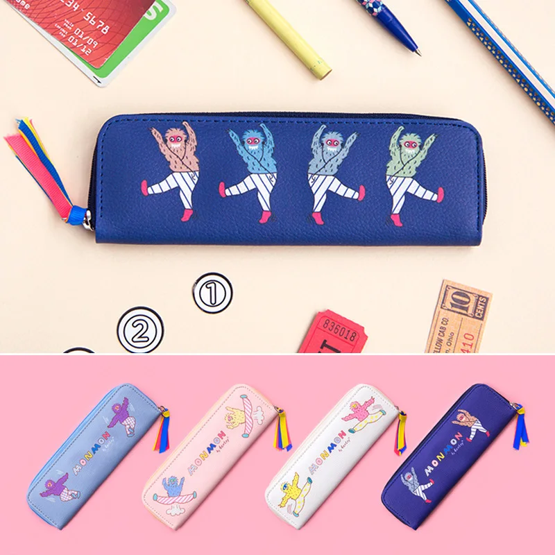 Забавный чехол-карандаш милый мультяшный с обезьяной портативный для студентов |