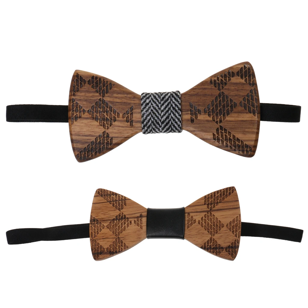 

Men's Groom Wedding Party Wooden Bow Tie Tuxedo Suit Necktie Fashion Accessory