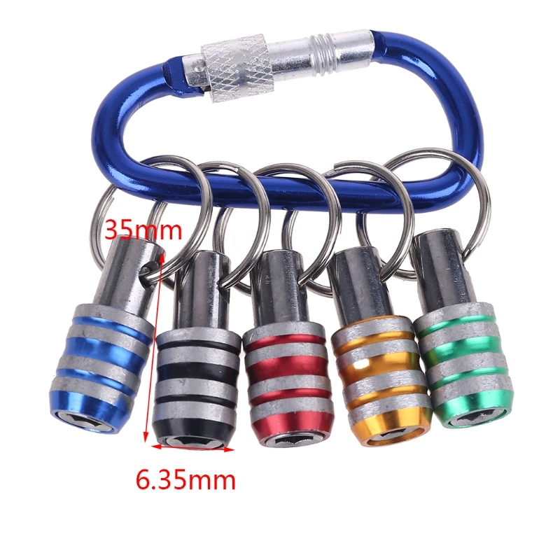 5 шт. 1/4 дюймов шестигранный хвостовик брелок удлинитель насадки для отвертки