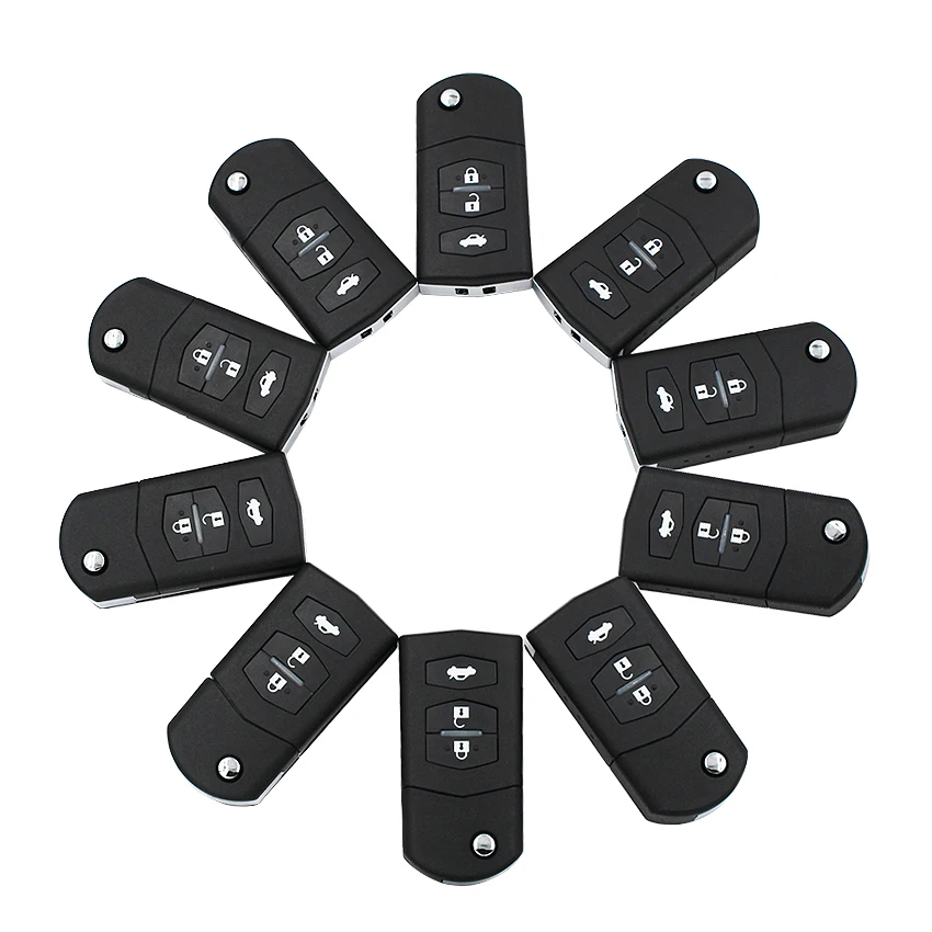 3 кнопки 433 МГц складной ключ с дистанционным управлением чипом 4D63 БЕСКЛЮЧЕВОЙ