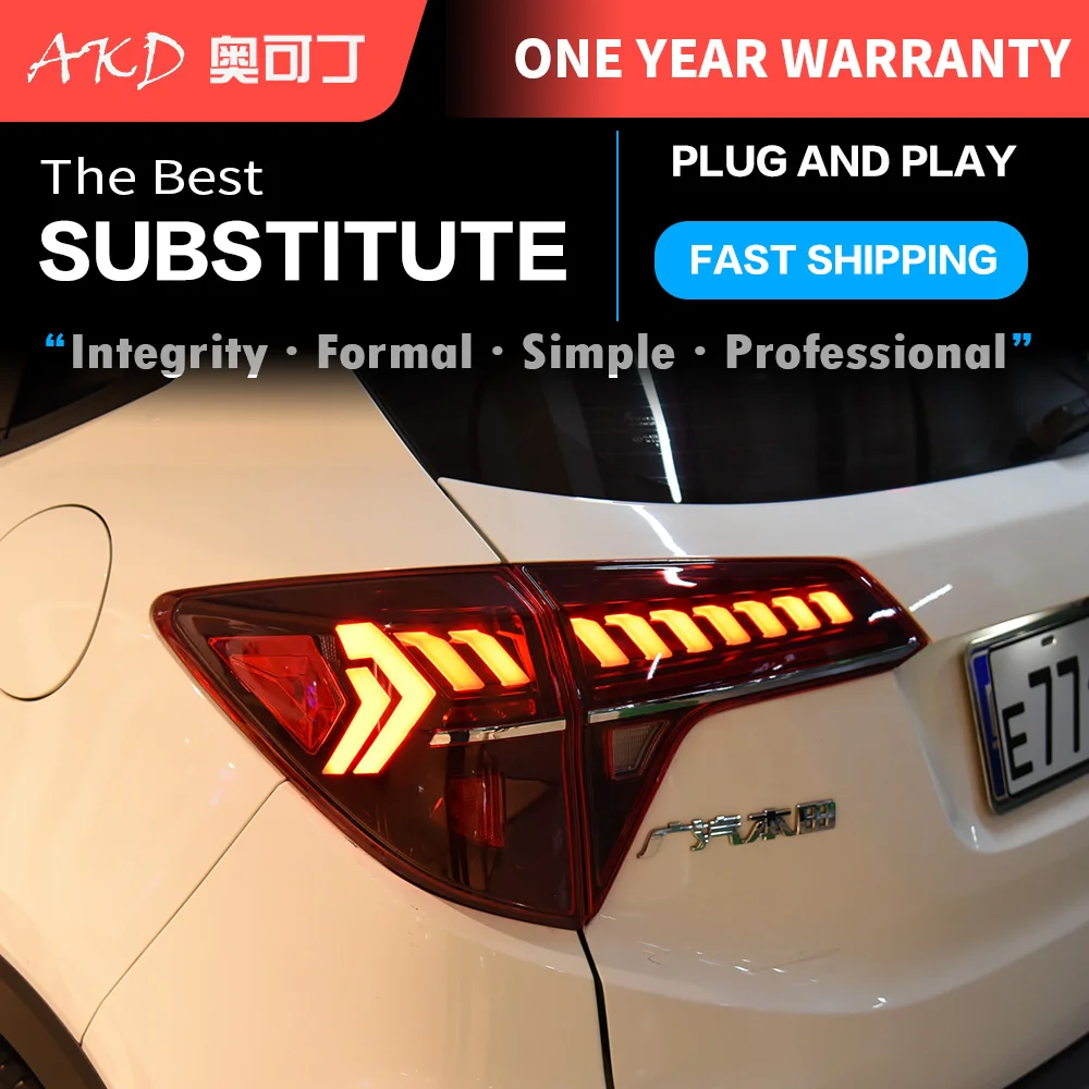 

Автомобильные задние фонари автомобильной Запчасти для Honda вариабельности сердечного ритма HR-V Vezel задний фонарь светодиодный сигнал задне...