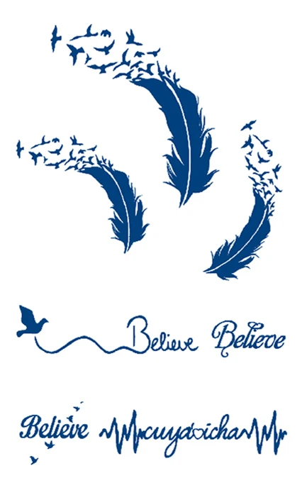 Сок татуировки Стикеры ЭКГ сердцебиения узор Водонепроницаемый временный