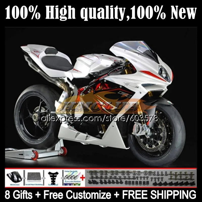 

Корпус для MV Agusta F4 R312 750S 1000 R 750 1000CC Kit 51CL.17 1000R 312 1078 1 + 1 2005 2006 MA MV F4 05 06 Обтекатели жемчужный белый