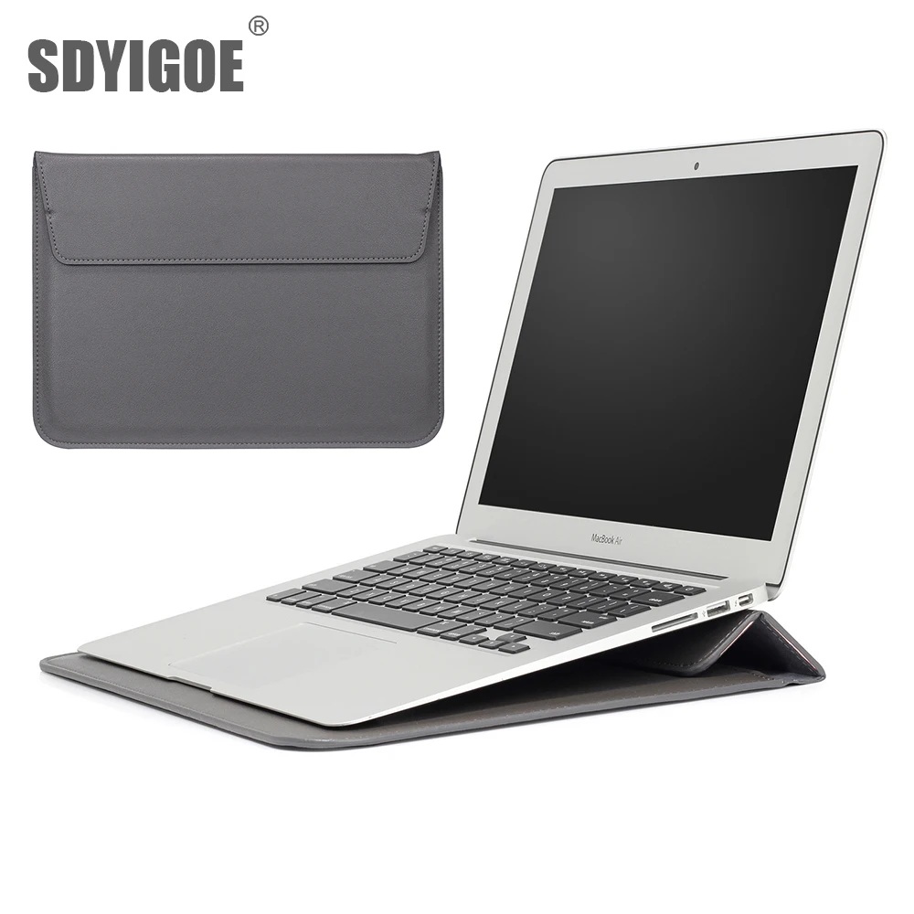 Защитная сумка для Macbook 11/1" A1932 Air 13 Pro retina 15 чехол для ноутбука pro13 touchbar A2159 чехол из искусственной кожи с подставкой
