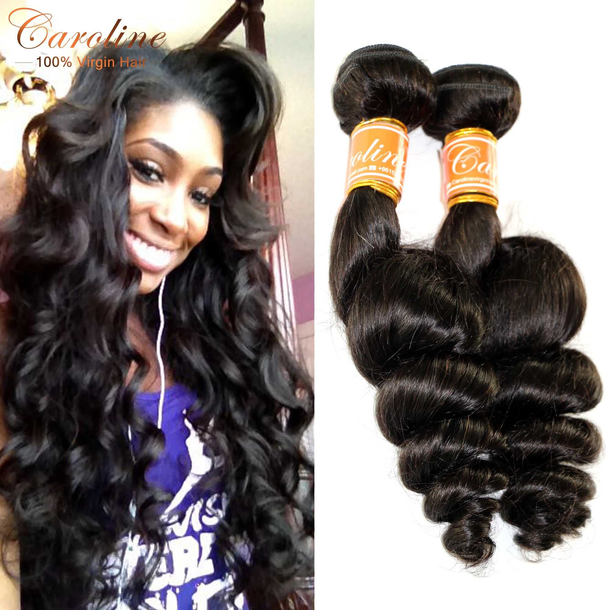 

Caroline Hair1 3 4 пряди бразильских переход от темного к светлому), 8-30 дюймов может быть Цветной 100% Remy человеческие волосы плетеные бразильские вол...