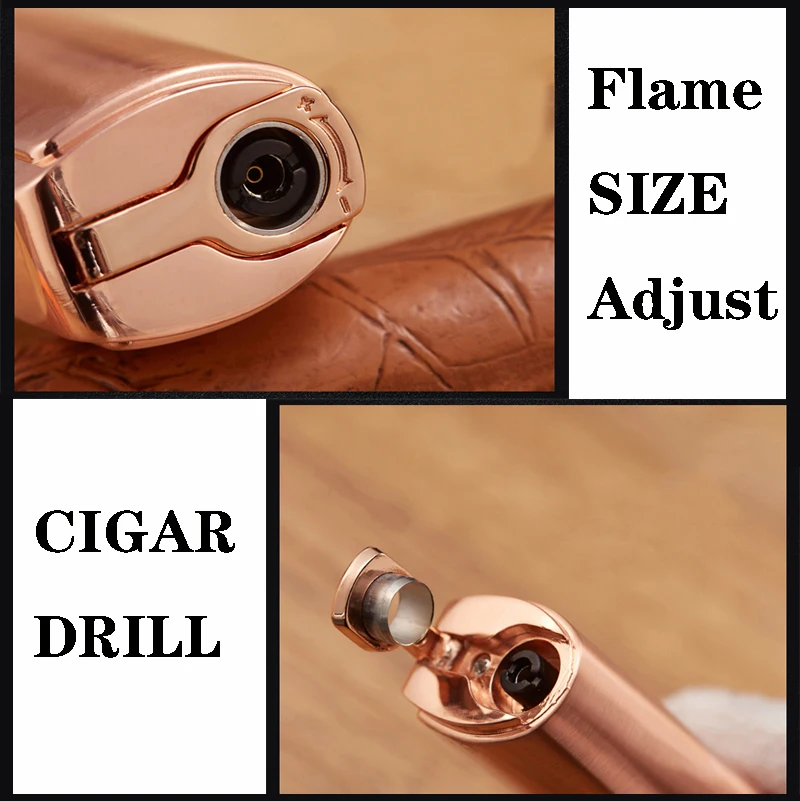 Оригинальная трехфонарь ная Зажигалка Cohiba в металлическом корпусе струйная