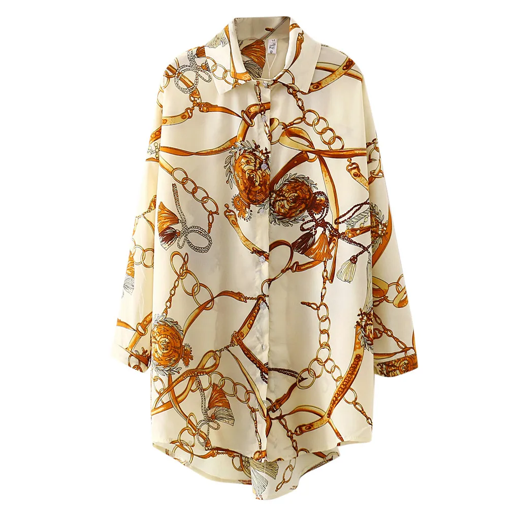 Женские свободные блузки с длинным рукавом модные рубашки отложным воротником и