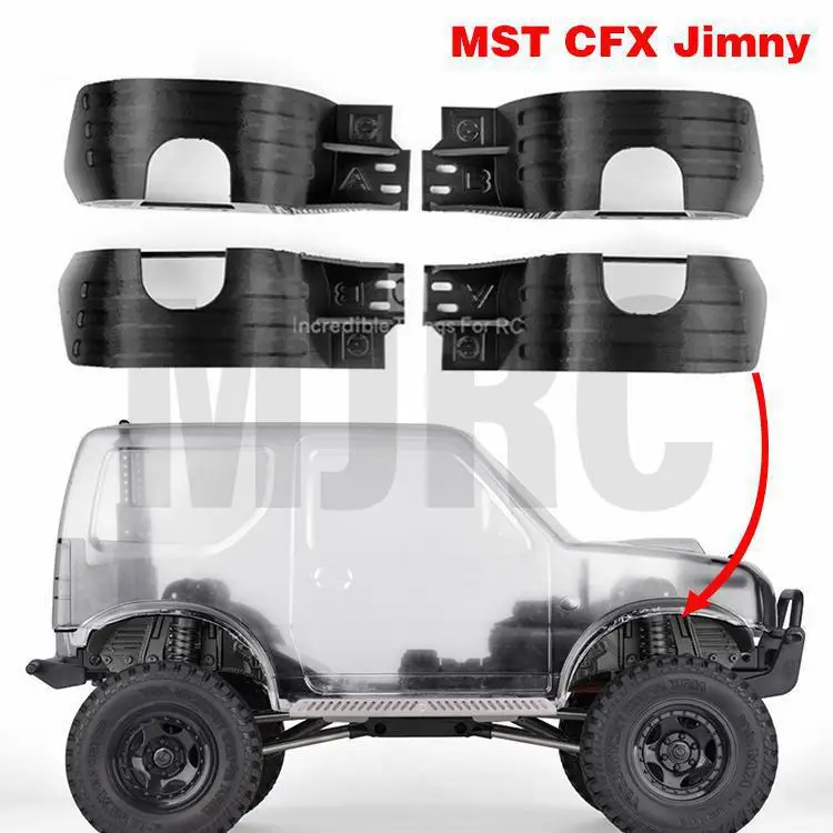 

Lightweight Model Car Mudguard Fender Car Exterior Protect Decoration for Jimny MST CFX RC Car Accessories 3D Print Edition