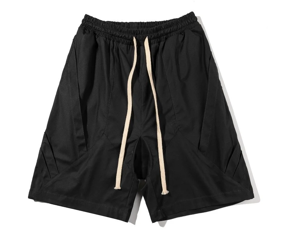 

Брюки Seak мужские/женские короткие в готическом стиле, повседневные спортивные шаровары, свободные черные, размера XL, на лето