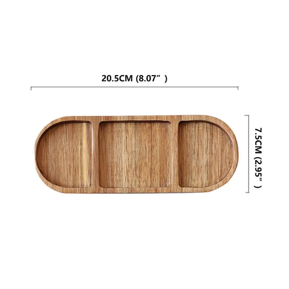 Посуда чайный поднос контейнер пищевая тарелка деревянная фруктовые блюда ретро