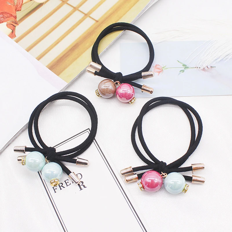 

2019 Hot Sale Hairband For Girls Candy Color High Elastic Hair Rope For Women Handmade Hair Rubber Bands For Ladies Headwear