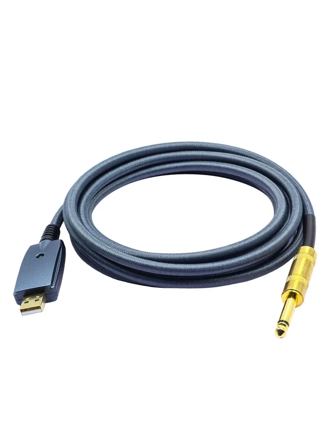 usb zu gitarre usb schnittstelle stecker auf 635mm jack elektrische gitarre zubehör audio stecker cord adapter für instrument 3m free globa