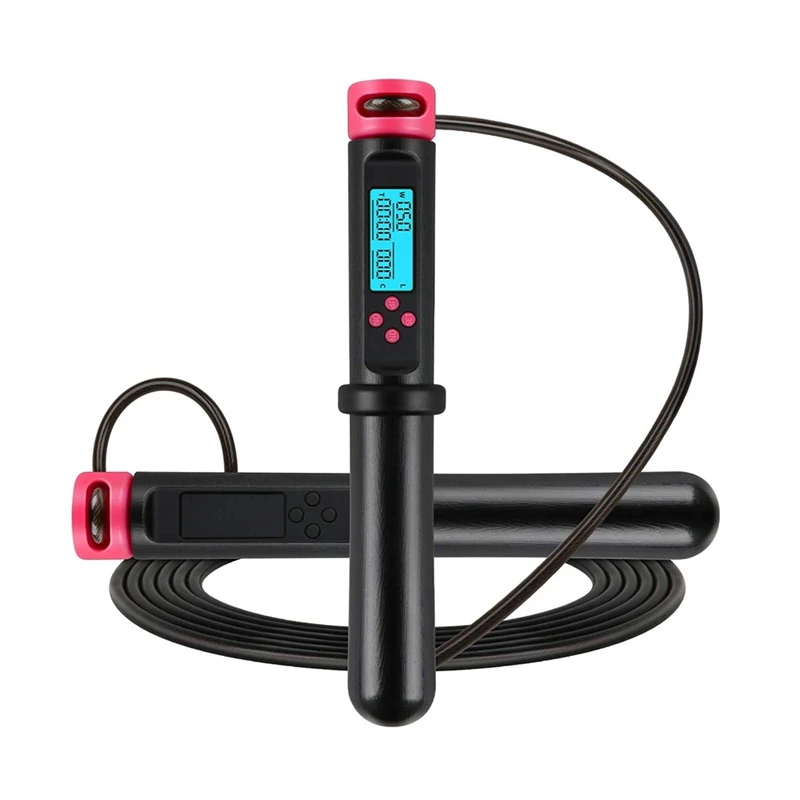 

NEW-Jump Rope with Counter for Fitness,Digital Weight Calories Time Skipping Rope for Exercise,Adjustable Speed Rope