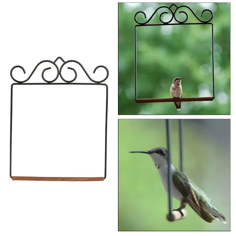 1 шт. металлическая рама подвесная полка для отдыха птиц качели кованая железная