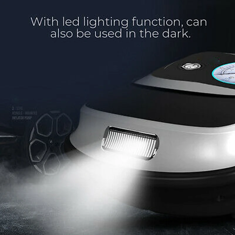

Car Air Pump Compressor LED Light Electric Auto Tire Inflator Portable 12V