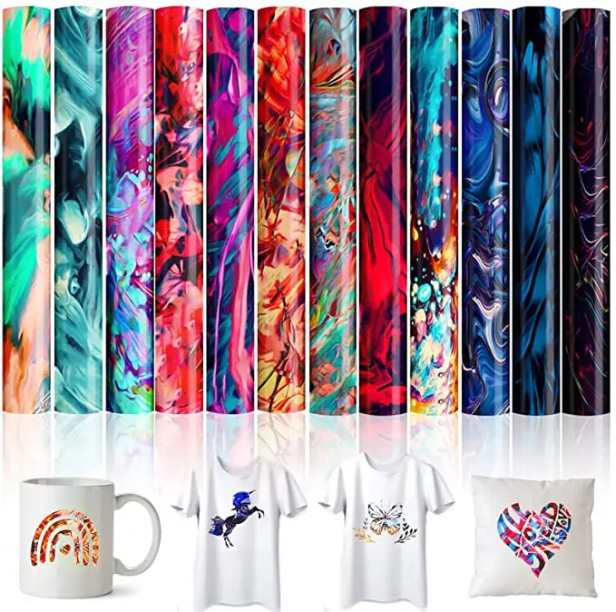 

XFX Infusible Transfer Ink Sheets 12 Pcs 12" X 12" Watercolor Infusible Sublimation Paper for Cricut Joy T-Shirt sublimation ink