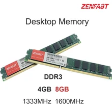 ZENFAST DDR3 Desktop RAM 8GB 4GB 1333MHz 1600MHz  240pin DIMM 1.5V Non-ECC Dual Channel PC Memory