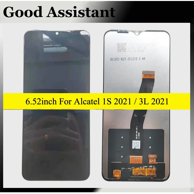 Черный дисплей 6 52 дюйма для Alcatel 3L 2021 6056 6056D / 1S 6025H 6025D сменный ЖК-дисплей