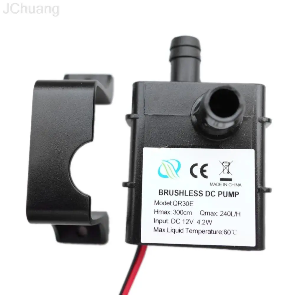 

DC 12V 4.2W 240L/H Flow Rate Submersible Water Pumps Ultra-quiet Mini Water Pump QR30E Waterproof Brushless Pump