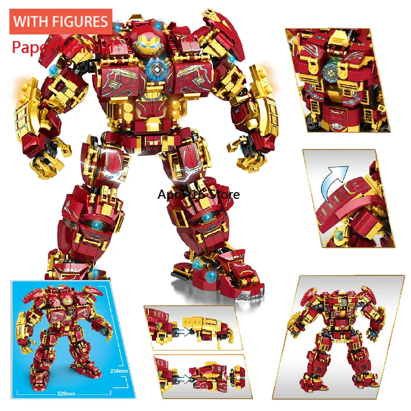 Войны Super Iron панцирь Робот строительные блоки военных героев меха человек цифры