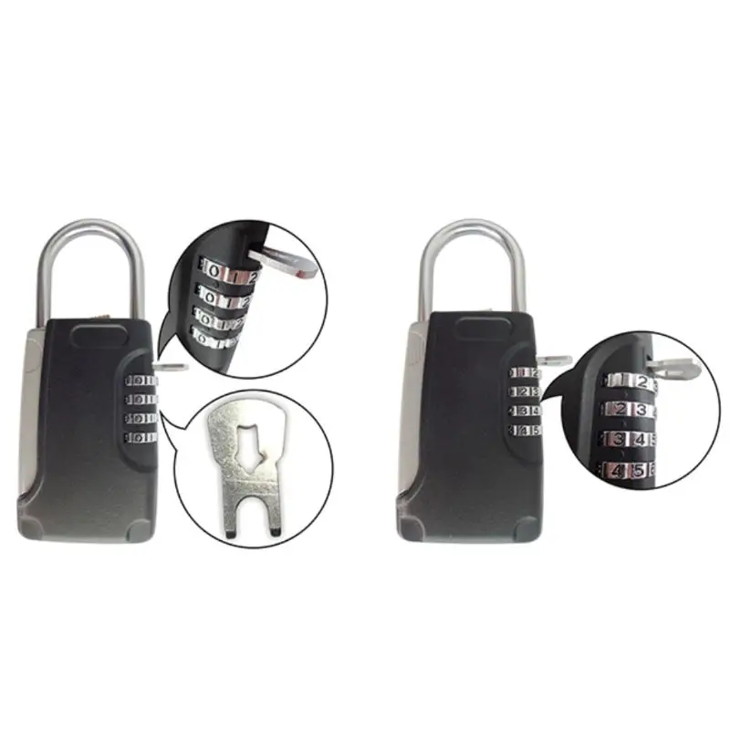

Hidden Key Safe Box Password Combination Lock Key Holder Anti-theft Mini Metal Secret Box for Home Villa Office