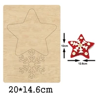 stars snowflake birthday cake decor plug in flag handwork wooden mold wood dies leather cloth paper craft christmas tree pendant