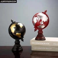 european resin globe ornaments retro crafts home living room office bookcase globe decoration modern home decor birthday gifts