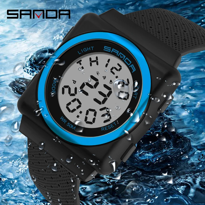 

SANDA 2020 New Digital Watch Men's Simple Fashion Sports Watch Men's Electronic Watch clock stopwatch relgio relogio masculino