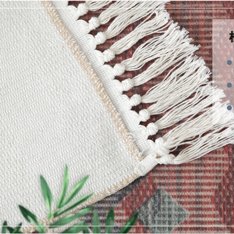 Ретро марокканский ручной хлопковый ковер и коврики для дома гостиной