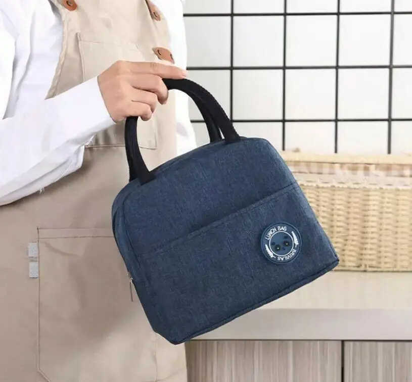 

Portable Insulated Canvas Box Tote Thermal Cooler Fruit Food Lunch Bags