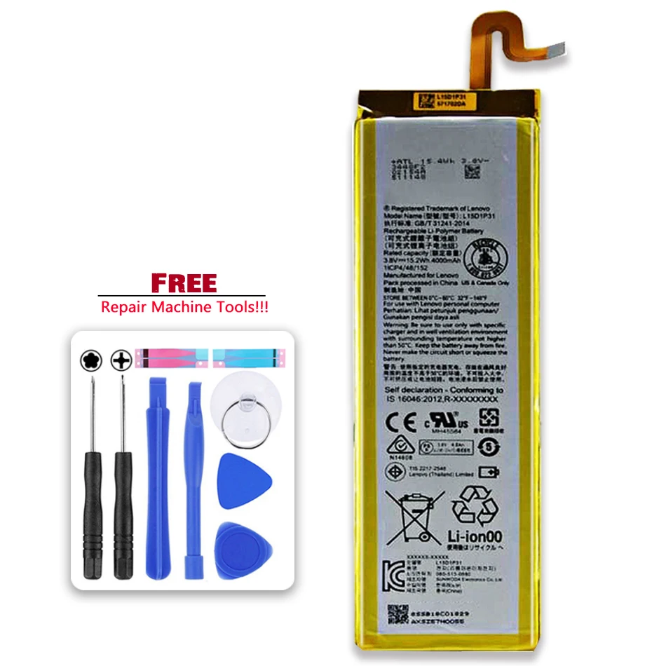Kikiss-bater&iacute;a Original L15D1P31 de 4000mAh para Lenovo, Yoga Tab 3, Tab3 Pro, YT3-X90L, YT3-X90F, X90-0